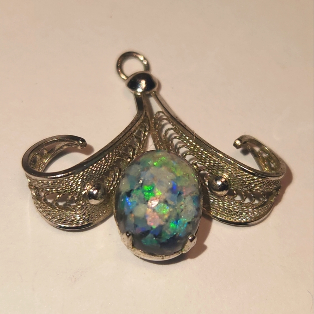 Vintage Sorento Sterling Silver Filigree Pendant